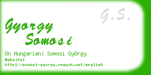 gyorgy somosi business card