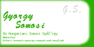 gyorgy somosi business card